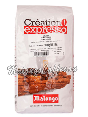 Кофе Malongo в зернах Colombia Supremo 1 кг