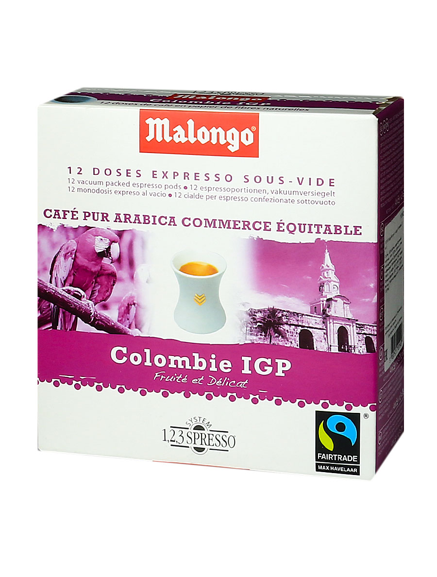 Кофе Malongo в чалдах Colombie Supremo